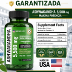 ASHWAGANDHA AMERICANO | ALTA CONCENTRACIÓN | 5500 mg | 100 Cápsulas