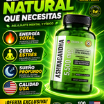 ASHWAGANDHA AMERICANO | ALTA CONCENTRACIÓN | 5500 mg | 100 Cápsulas